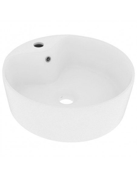 Lavandino con Troppopieno Bianco Opaco 36x13 cm in Ceramica