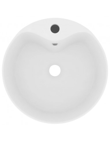 Lavandino con Troppopieno Bianco Opaco 36x13 cm in Ceramica