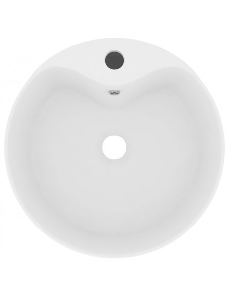 Lavandino con Troppopieno Bianco Opaco 36x13 cm in Ceramica