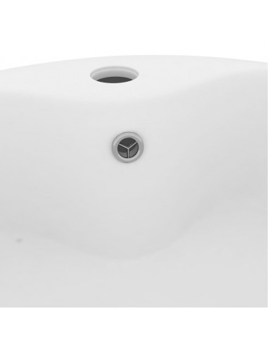 Lavandino con Troppopieno Bianco Opaco 36x13 cm in Ceramica