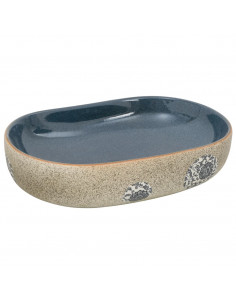 Lavabo da Appoggio Sabbia e Blu Ovale 59x40x14 cm Ceramica 2