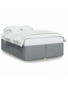 Giroletto senza Materasso Grigio Chiaro 140x190 cm Tessuto 2