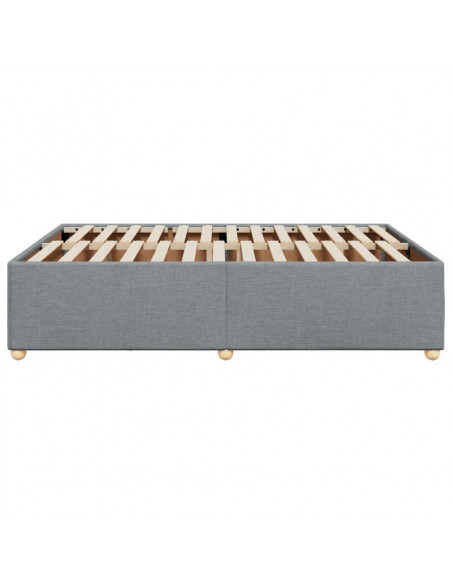Giroletto senza Materasso Grigio Chiaro 140x190 cm Tessuto