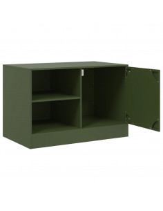 Mobile TV Verde Oliva 67x39x44 cm in Acciaio 2
