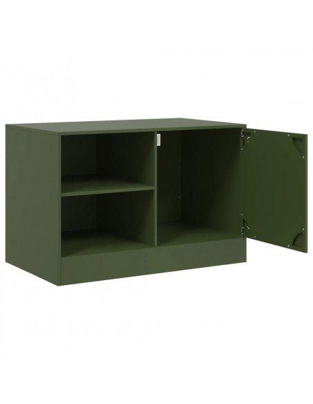 Mobile TV Verde Oliva 67x39x44 cm in Acciaio