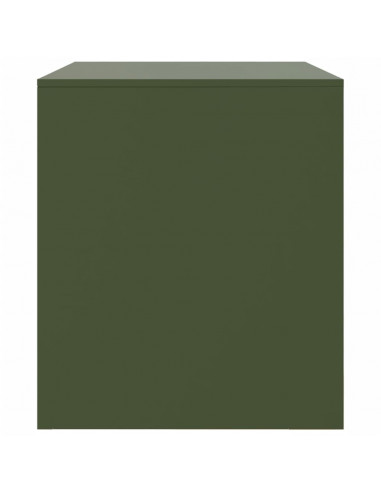 Mobile TV Verde Oliva 67x39x44 cm in Acciaio