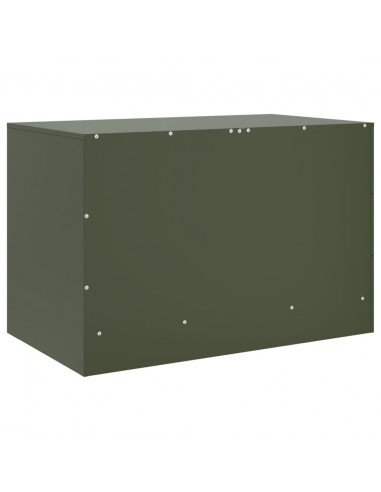 Mobile TV Verde Oliva 67x39x44 cm in Acciaio