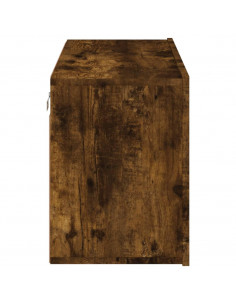 Mobile TV a Parete Rovere Fumo 80x30x41 cm 2