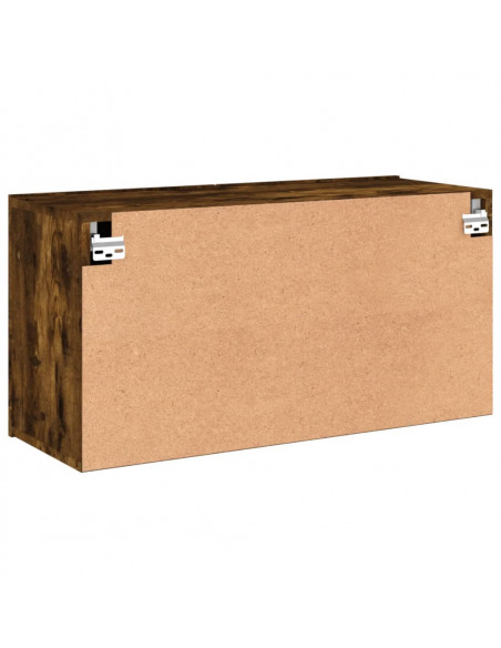 Mobile TV a Parete Rovere Fumo 80x30x41 cm