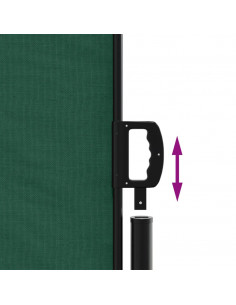 Tenda da Sole Laterale Retrattile Verde Scuro 140x300 cm