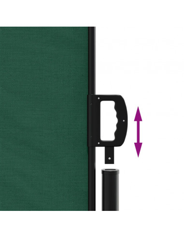 Tenda da Sole Laterale Retrattile Verde Scuro 140x300 cm