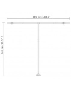 Tenda da Sole Manuale Autoportante 300x250 cm Antracite