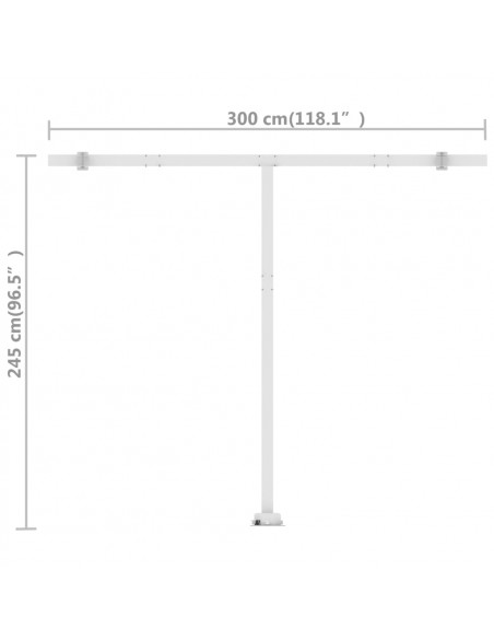 Tenda da Sole Manuale Autoportante 300x250 cm Crema