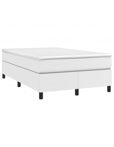 Giroletto a Molle con Materasso Bianco 120x190 cm in Similpelle