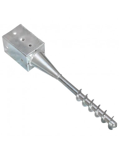 Picchetti di Terra 6 pz Argento 9x9x56 cm in Acciaio Zincato