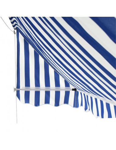 Tenda da Sole per Bistrò 400x120 cm Blu e Bianca