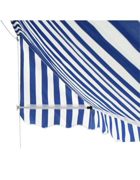 Tenda da Sole per Bistrò 400x120 cm Blu e Bianca