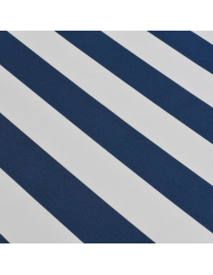 Tenda da Sole Pieghevole Manuale 400 cm Blu/Bianca