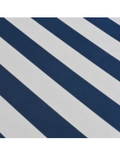 Tenda da Sole Pieghevole Manuale 600 cm Blu/Bianca