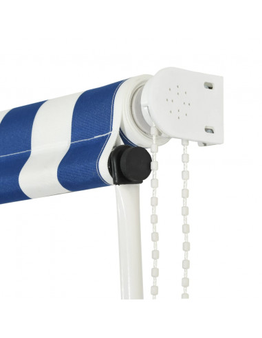 Tenda da Sole Retrattile 250x150 cm Blu e Bianco