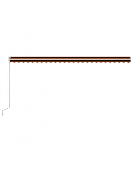 Tenda da Sole Retrattile 600x300 cm Arancione e Marrone