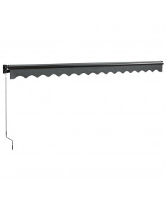 Tenda da Sole Retrattile Antracite 4x3 m in Tessuto e Alluminio