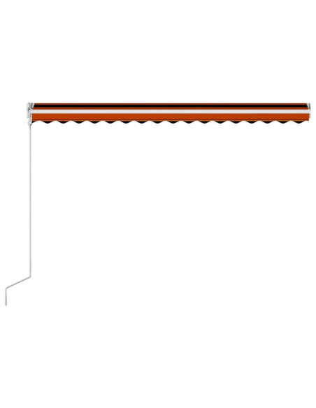 Tenda da Sole Retrattile Automatica 400x300 cm Arancione e Marrone