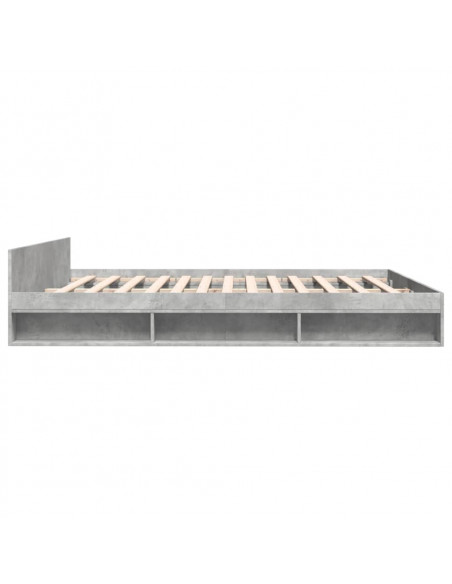 Giroletto Cassetti Grigio Cemento 200x200 cm Legno Multistrato