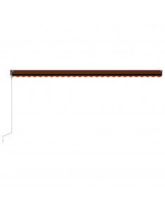 Tenda da Sole Retrattile Automatica 600x300cm Arancio e Marrone