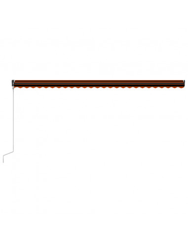 Tenda da Sole Retrattile Automatica 600x300cm Arancio e Marrone