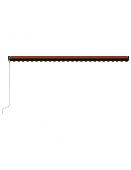 Tenda da Sole Retrattile Automatica 600x300cm Arancio e Marrone