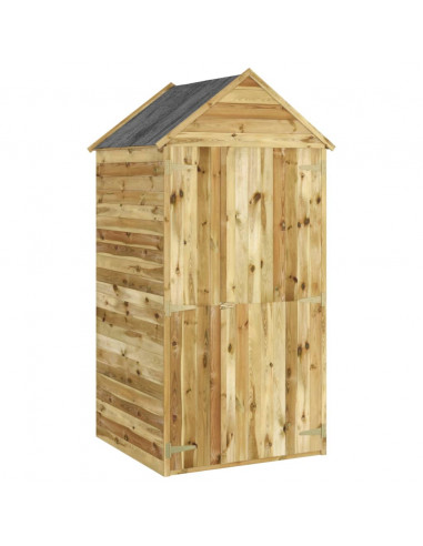 Ripostiglio Attrezzi Giardino con Porta 107x107x220 cm in Pino