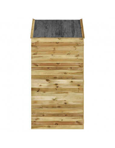 Ripostiglio Attrezzi Giardino con Porta 107x107x220 cm in Pino