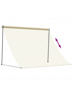 Tenda da Sole Retrattile Crema 200x150 cm in Tessuto e Acciaio