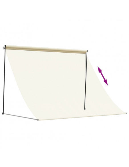 Tenda da Sole Retrattile Crema 200x150 cm in Tessuto e Acciaio