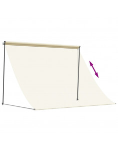 Tenda da Sole Retrattile Crema 250x150 cm in Tessuto e Acciaio