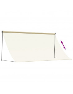 Tenda da Sole Retrattile Crema 300x150 cm in Tessuto e Acciaio