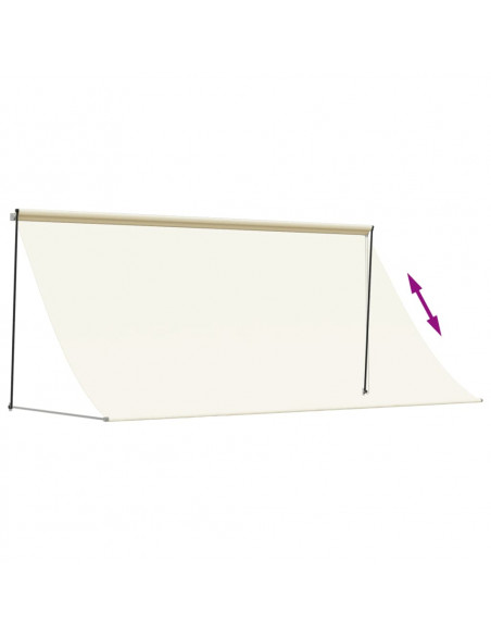 Tenda da Sole Retrattile Crema 300x150 cm in Tessuto e Acciaio