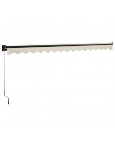 Tenda da Sole Retrattile Crema 4x3 m in Tessuto e Alluminio
