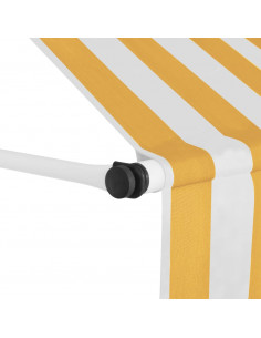 Tenda da Sole Retrattile Manuale 100 cm Strisce Arancio Bianche