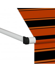 Tenda da Sole Retrattile Manuale 250 cm Arancione e Marrone