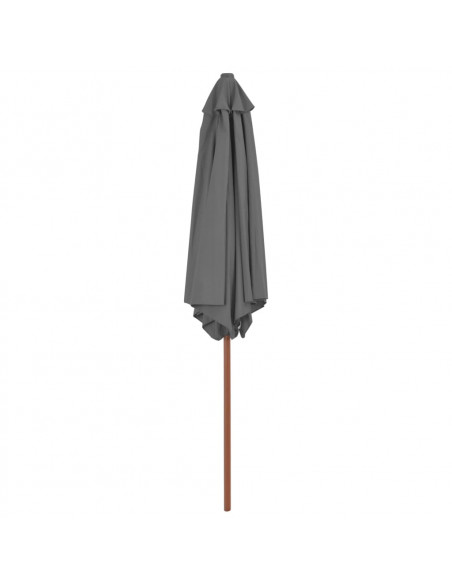 Ombrellone da Esterni con Palo in Legno 270 cm Antracite