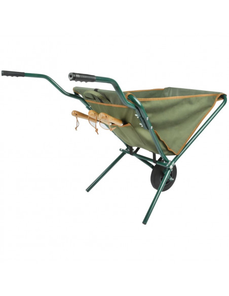 Esschert Design Carriola Pieghevole Verde GT138