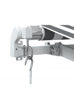 Tenda da Sole Retrattile Manuale Antracite e Bianco 400x300 cm