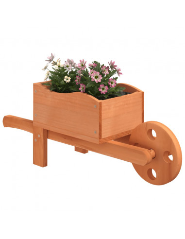 Fioriere a Carriola 2 pz 47x15x19 cm Legno Massello di Abete