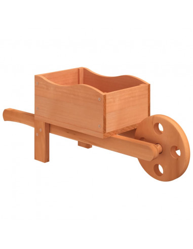 Fioriere a Carriola 2 pz 47x15x19 cm Legno Massello di Abete