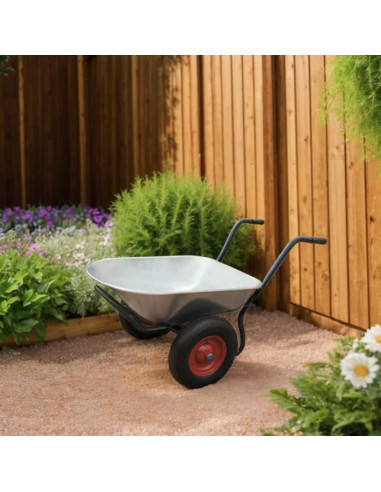 Carriola da Giardino con 2 Ruote 66 L
