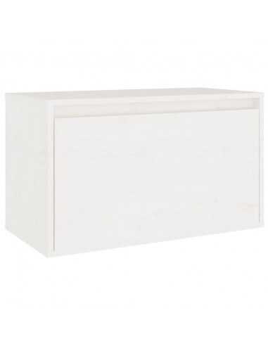 Mobili Porta TV 5 pz Bianchi in Legno Massello di Pino