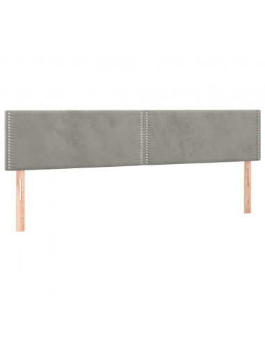 Giroletto a Molle con Materasso Grigio Chiaro 200x200cm Velluto