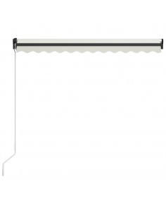Tenda da Sole Retrattile Manuale con LED 300x250 cm Antracite